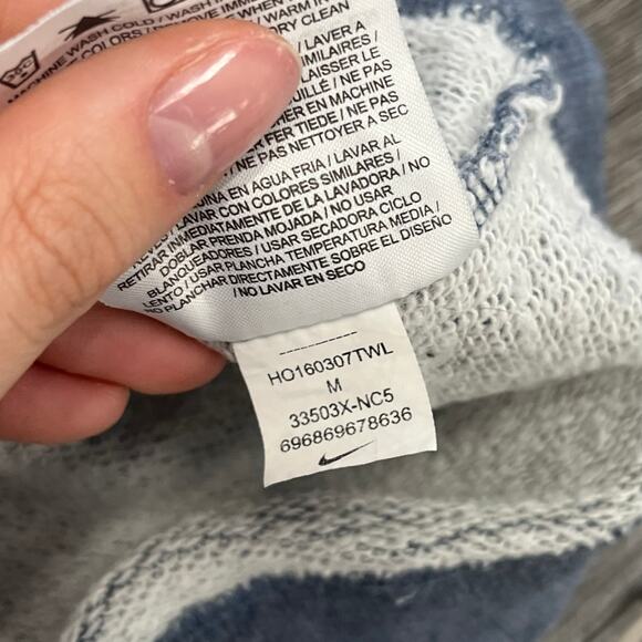 Nike UNC North Carolina Tarheels Heather Blue Women M Fleece Pullover Sweatshirt - Picture 7 of 9